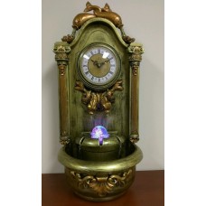 Water Fountain Desk or Wall Clock  with LED lights Perfect Gift for the Season    322241619523
